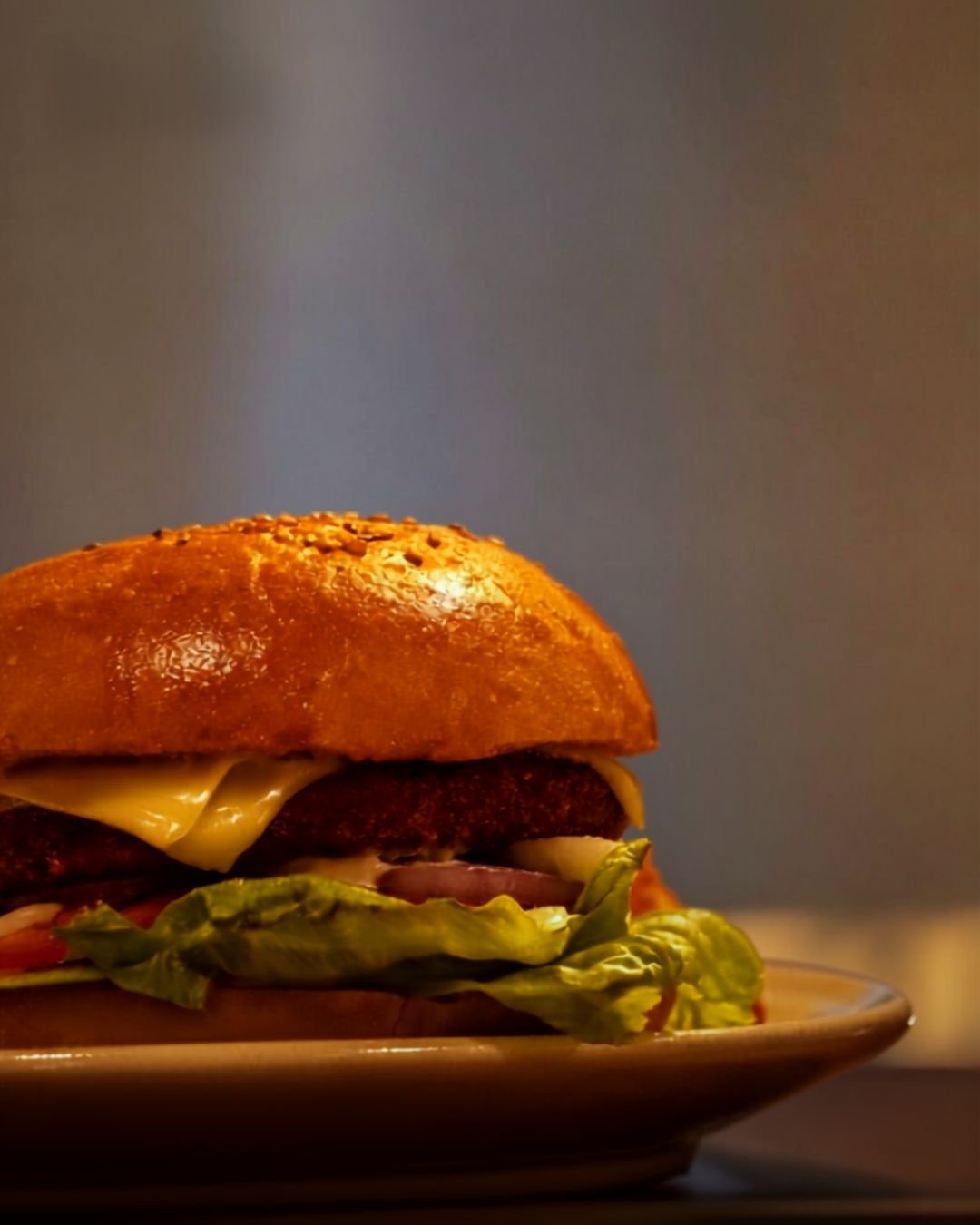 Vegetarian burger at Kathe Coffee cafe in HSR Layout, Bengaluru